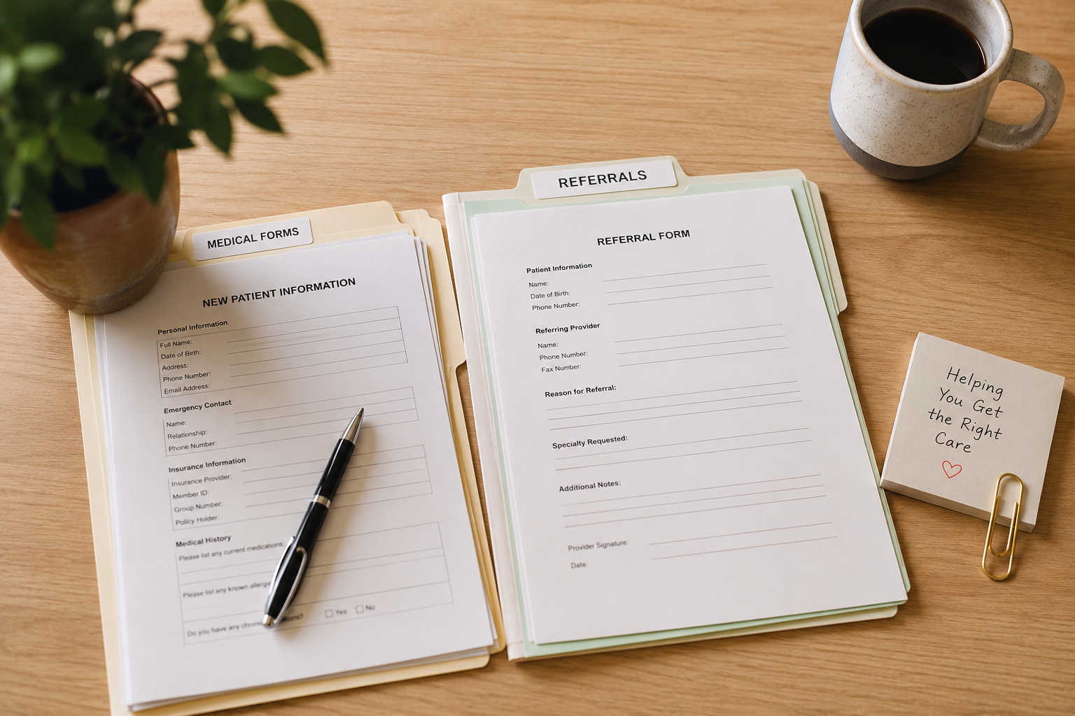 Prescriptions, referrals, and medical forms